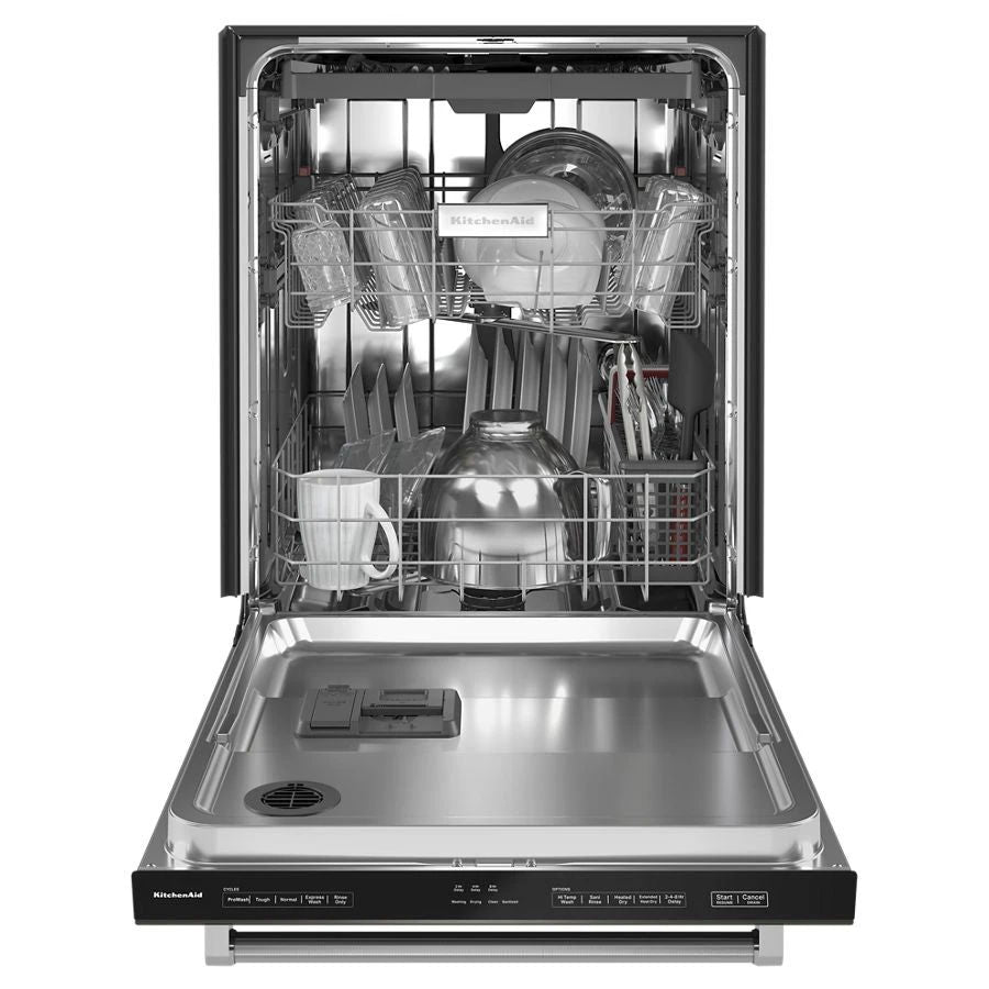 Third Level Utensil Rack Dishwasher With 30+ Total Wash Jets, 39 dBA - Black Stainless Steel With PrintShield Finish