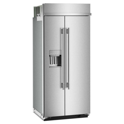 20.8 Cu. Ft. 36" Built-In Side-By-Side Refrigerator Features Exterior Water And Ice Dispenser With Measured Fill