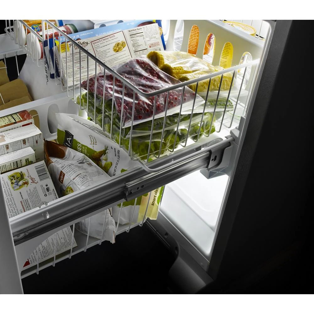 33" Wide French Door Refrigerator, 22 Cubic Feet - Black