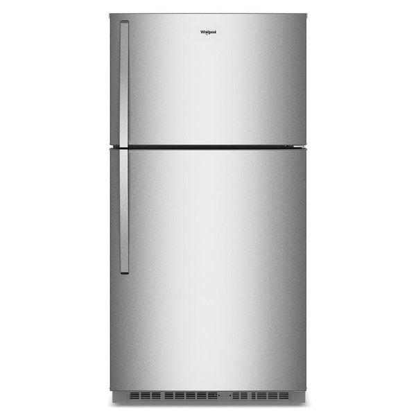 Whirlpool 32.8" Wide Top Freezer Refrigerator With Total Coverage Cooling, 21.3 Cu. Ft., Electronic Temperature Controls - Fingerprint-Resistant Stainless Finish
