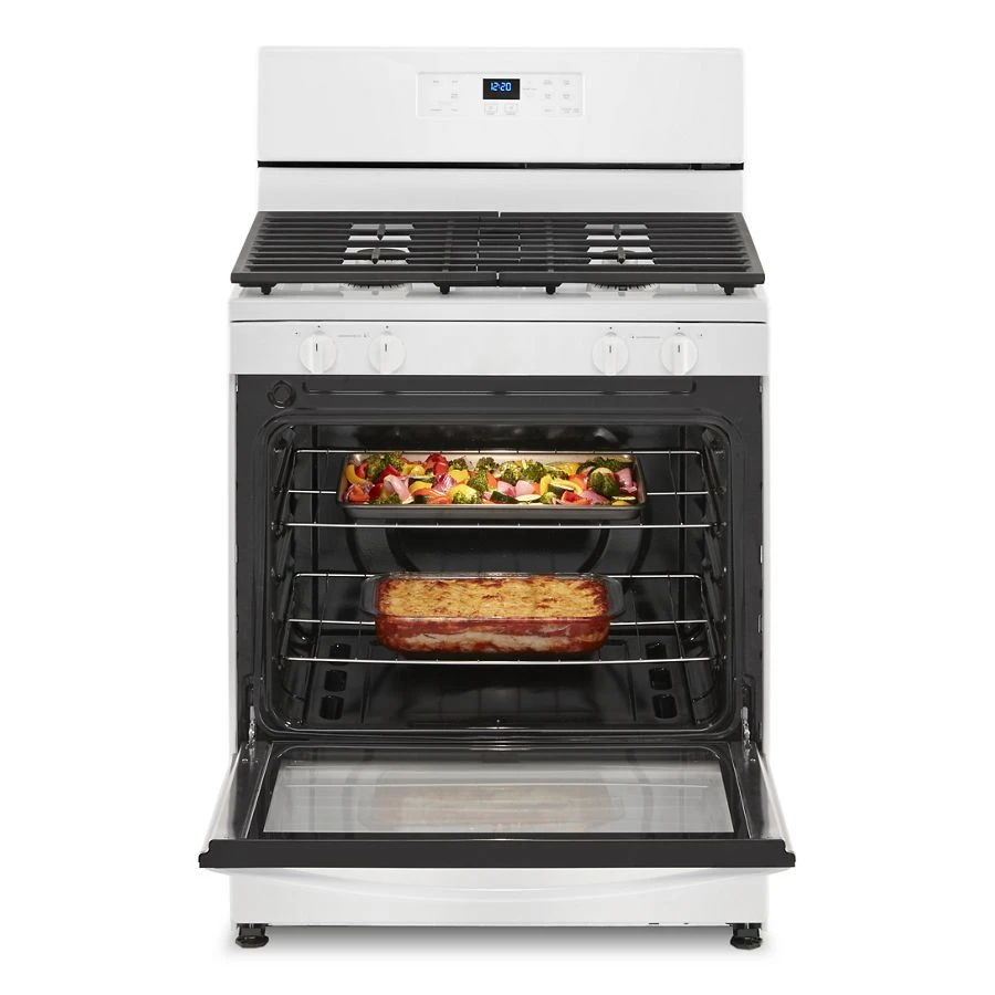 5.1 Cubic Feet Freestanding Gas Range With Broiler Drawer - White