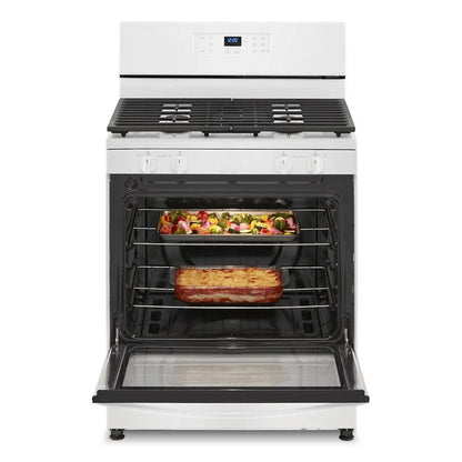 5.1 Cubic Feet Freestanding Gas Range With Broiler Drawer - White