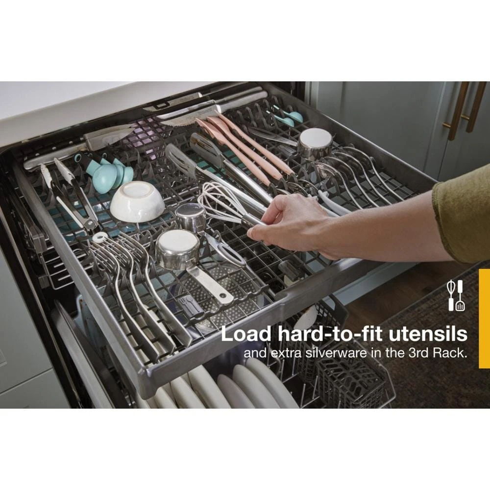 24” Stainless Steel Dishwasher With AI Intelligent Wash, 47 dBA - Black