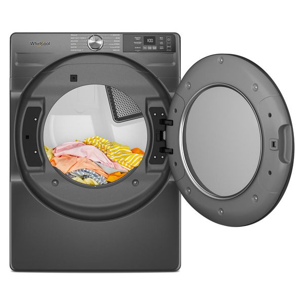 7.4 Cu. Ft. Smart Front Load Energy Star Gas Dryer With Wrinkle Shield Option - Volcano Black