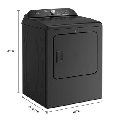 7.0 Cubic Feet Top Load Gas Dryer With Moisture Sensor - Volcano Black