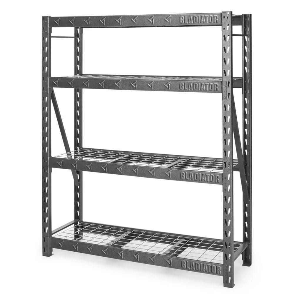60" Wide Heavy Duty Rack With Four 18" Deep Shelves - Hammered Granite