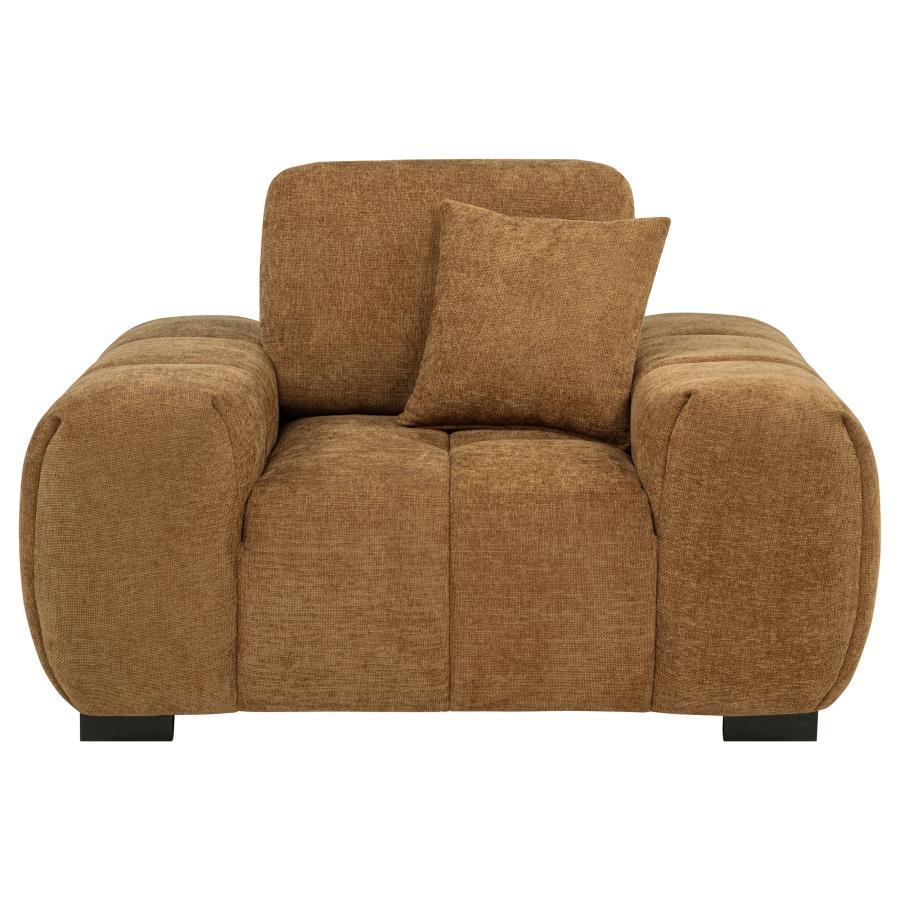 Octavia - Fabric Upholstered Track Arm Accent Chair