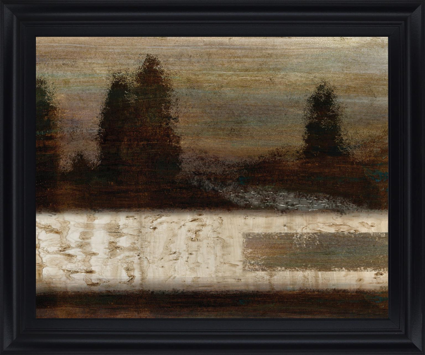 Shadowed Pinescape - 28" x 34" Framed Wall Art