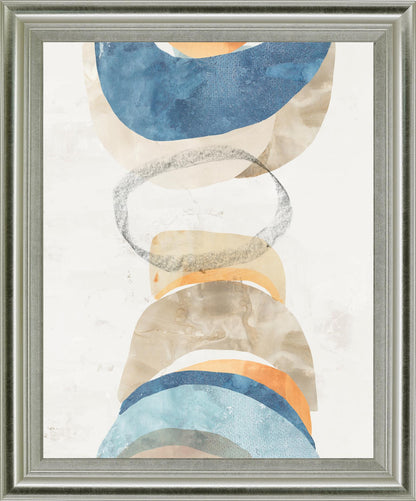 Stacked Serene Shapes - 28" x 34" Framed Wall Art