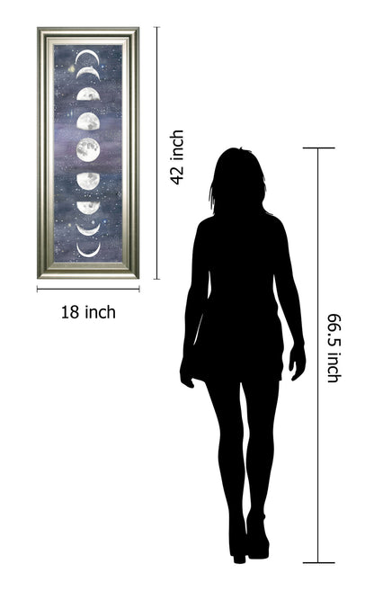 Moon Chart Il By Naomi Mccavitt - Framed Print Wall Art - Dark Gray
