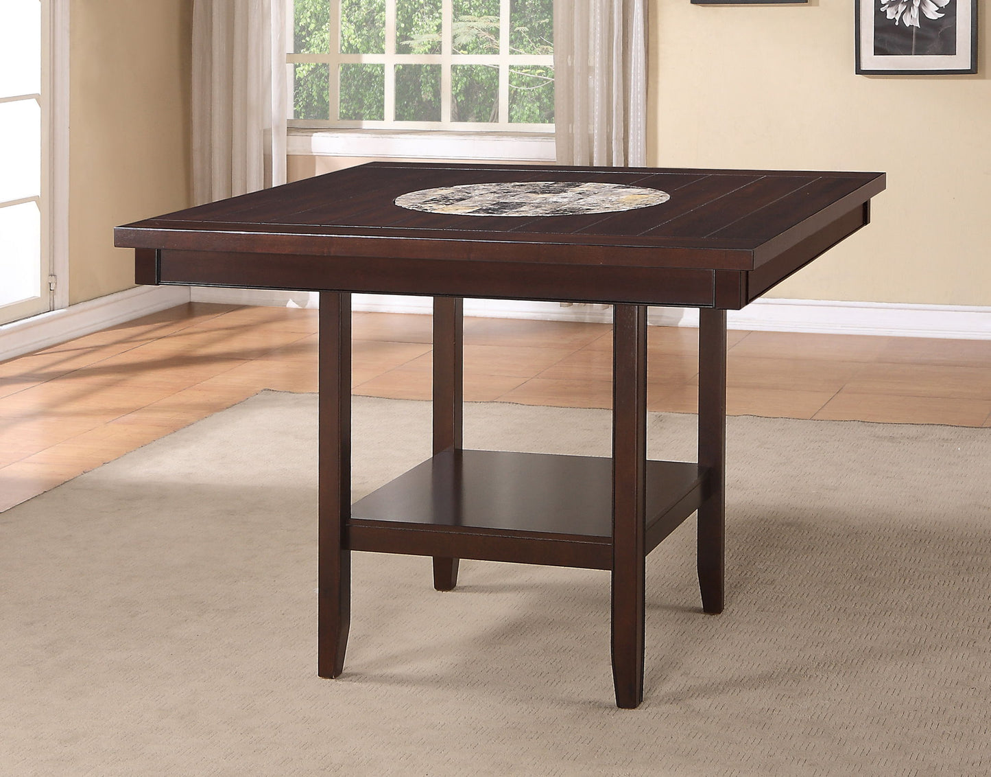 Fulton - 5 Piece Dining Room Set - Dark Brown
