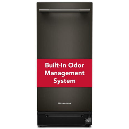 KitchenAid 15" Built-In Trash Compactor With Built-In Odor Management System - Black Ore
