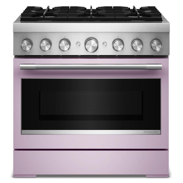 36" 6 Burner Commercial-Style Dual Fuel Range With No Preheat Air Fry Mode - Wildflower