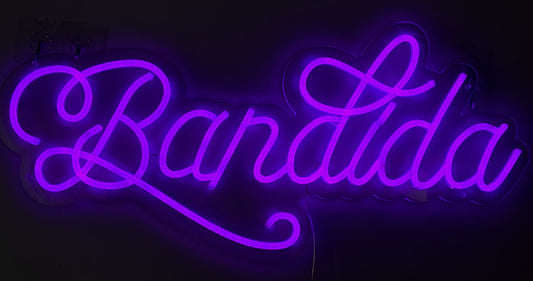 "Bandida" LED Neon On Acrylic - Purple