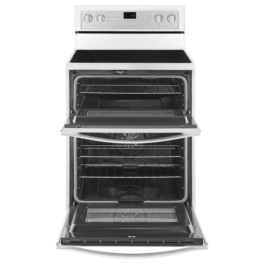 6.7 Cubic Feet Electric Double Oven Range With True Convection - White Ice