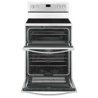 6.7 Cubic Feet Electric Double Oven Range With True Convection - White Ice