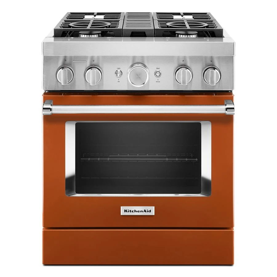 30'' Smart Commercial-Style Dual Fuel Range With 4 Burners - Scorched Orange