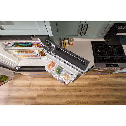 36" Wide True Counter Depth 4-Door French Door Refrigerator, 22 Cu. Ft. - Fingerprint-Resistant Stainless Finish