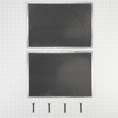 36" Range Hood Charcoal Filter Kit, (Includes Two 16 1/2" X 11 1/2" Charcoal Filters And Four Clips) - Silver