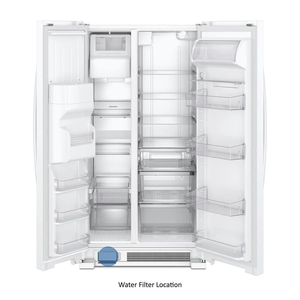 36" Wide Side-By-Side Refrigerator - 25 Cubic Feet - White