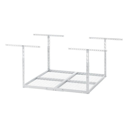 Overhead Gearloft Storage Rack 4X4 Feet - Hammered White