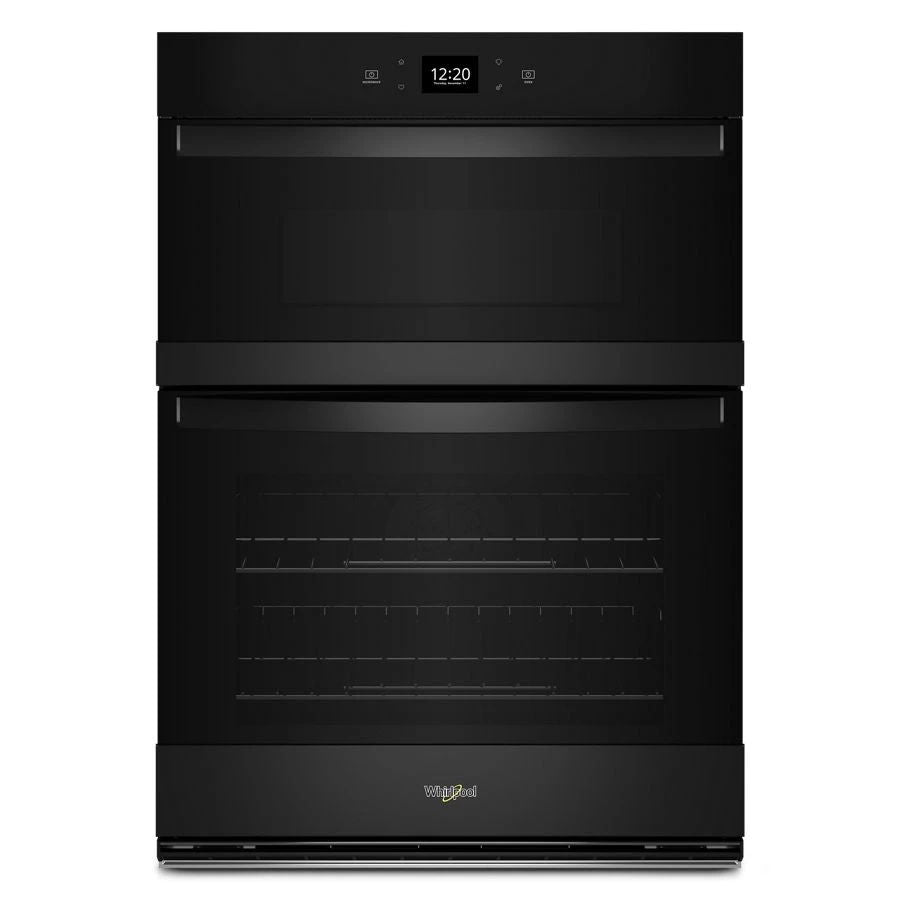 6.4 Total Cubic Feet Combo Wall Oven With Air Fry When Connected - Black