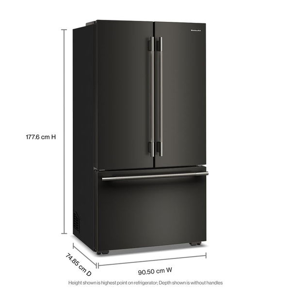 Counter-Depth French Door Refrigerator With Internal Water Dispenser - Black Ore