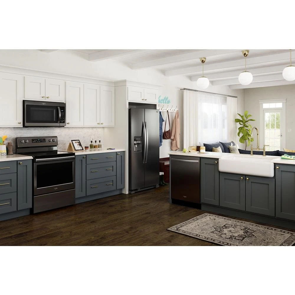 33" Wide Side-By-Side Refrigerator, 21 Cubic Feet, Frameless Glass Shelves