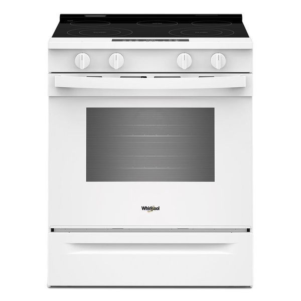 30" Electric Smart Range With Air Cooking Technology And Steam Clean - White