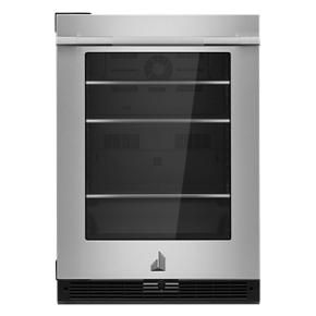 Rise 24" Under Counter Glass Door Refrigerator, Left Swing