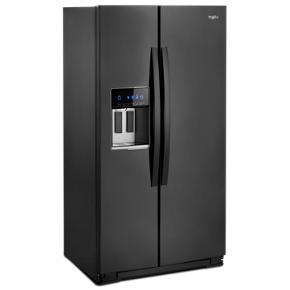 36" Wide Counter Depth Side-By-Side Refrigerator, 21 Cubic Feet - Black