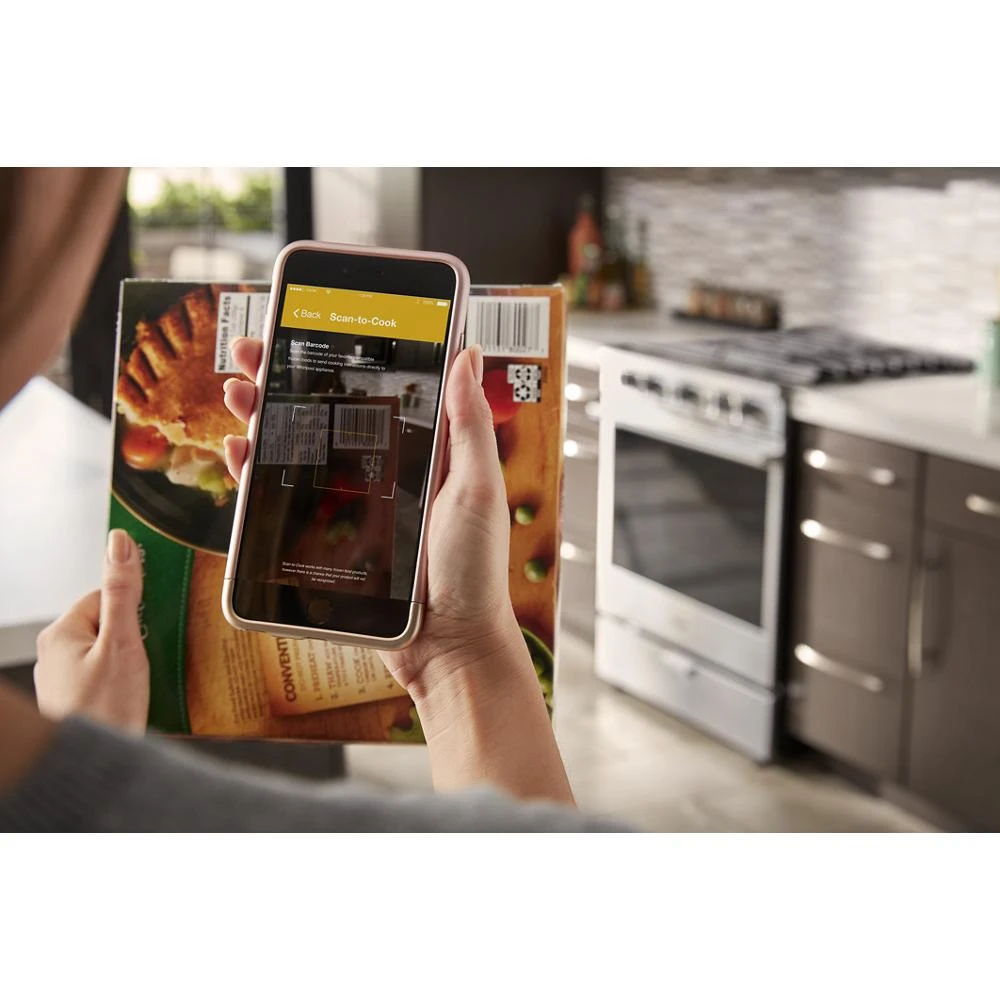 5.8 Cubic Feet Smart Slide-In Gas Range With Ez-2-Lift Hinged Cast-Iron Grates - Fingerprint Resistant Stainless Steel