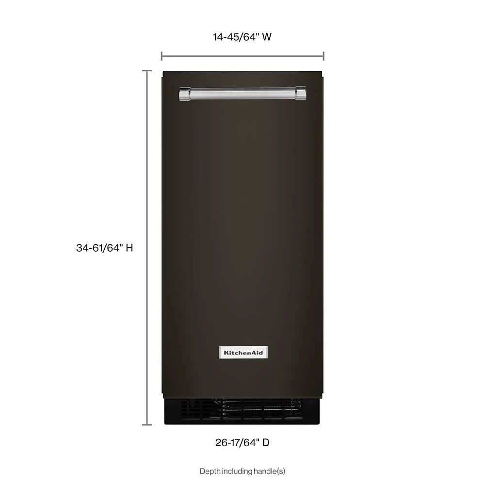 KitchenAid 15'' Automatic Ice Maker With PrintShield Finish - Black