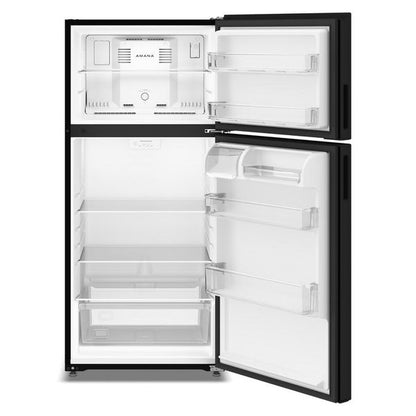 28" Wide Top-Freezer Refrigerator With A Large Crisper Drawer, Reversible Doors - Black