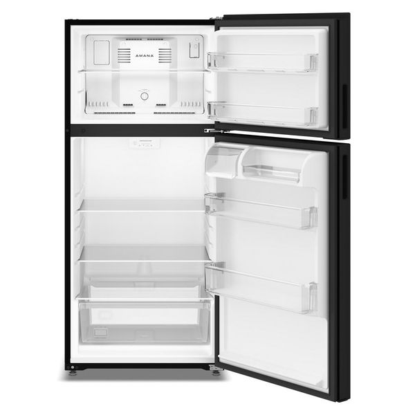 28" Wide Top-Freezer Refrigerator With A Large Crisper Drawer - Black