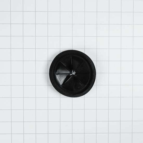 Disposer Splash Guard, With 4" Diameter Flexible Rubber Sink Baffle - Black