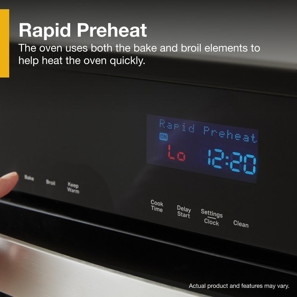 5.0 Cu. Ft. Single Wall Oven With Steam Clean - Fingerprint Resistant Stainless Steel