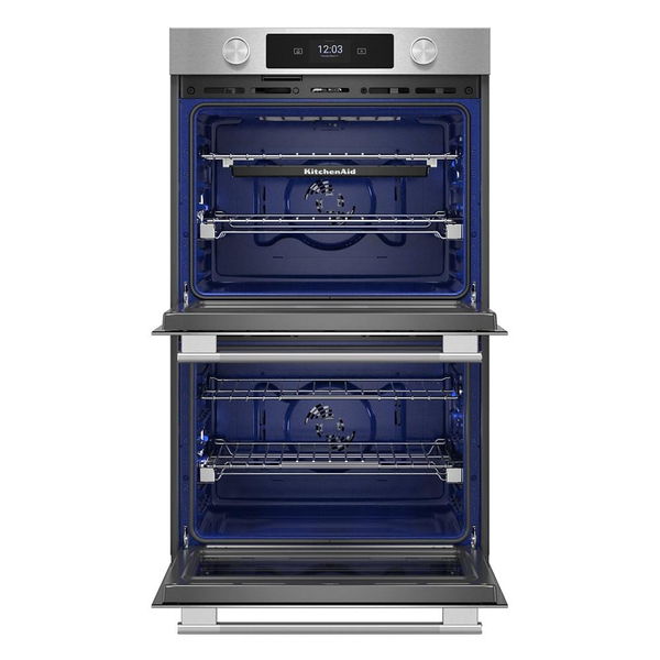 30" Smart Electric Double Wall Oven With Assisted Cooking Modes, Backlit Knobs - Printshield Finish