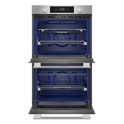 30" Smart Electric Double Wall Oven With Assisted Cooking Modes, Backlit Knobs - Printshield Finish