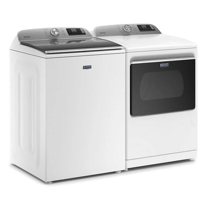 Smart Top Load Gas Dryer With Extra Power, 7.4 Cubic Feet, Hamper Door - White
