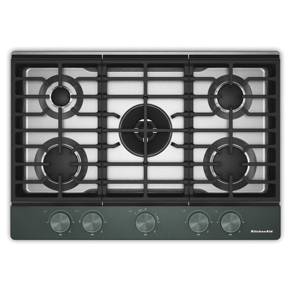 KitchenAid 30" Gas Cooktop With 5 Burners And Integrated Wok Grate, Electronic Ignition - Juniper