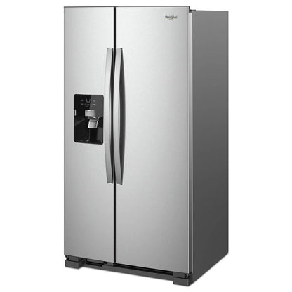 33" Wide Side-By-Side Refrigerator, 21 Cubic Feet - Fingerprint-Resistant Stainless Finish