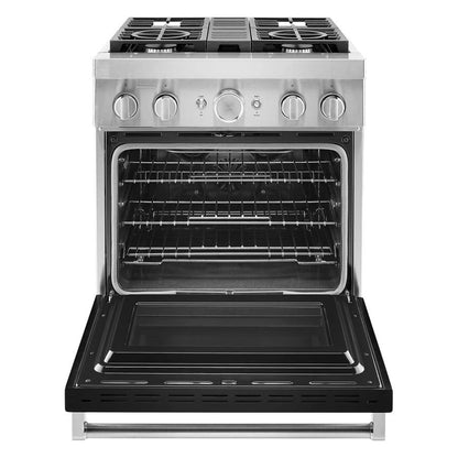 30'' Smart Commercial-Style Dual Fuel Range With 4 Burners - Imperial Black