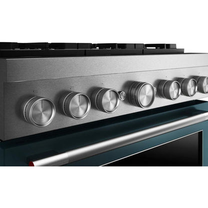 36" 6 Burner Commercial-Style Dual Fuel Range With No Preheat Air Fry Mode - Agave
