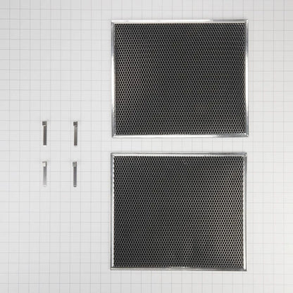 30" Range Hood Recirculation Filter Kit, (Includes Two 16 1/2" X 11 1/2" Charcoal Filters And Four Clips) - Silver