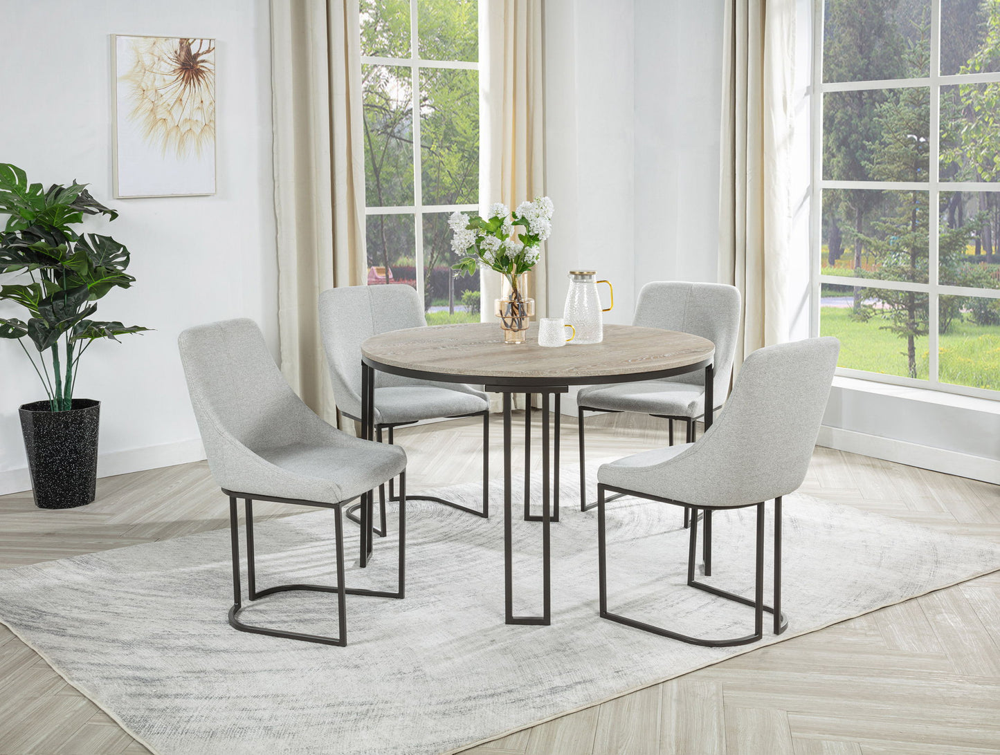 Verano - Dining Chair (Set of 2) - Dove / Black