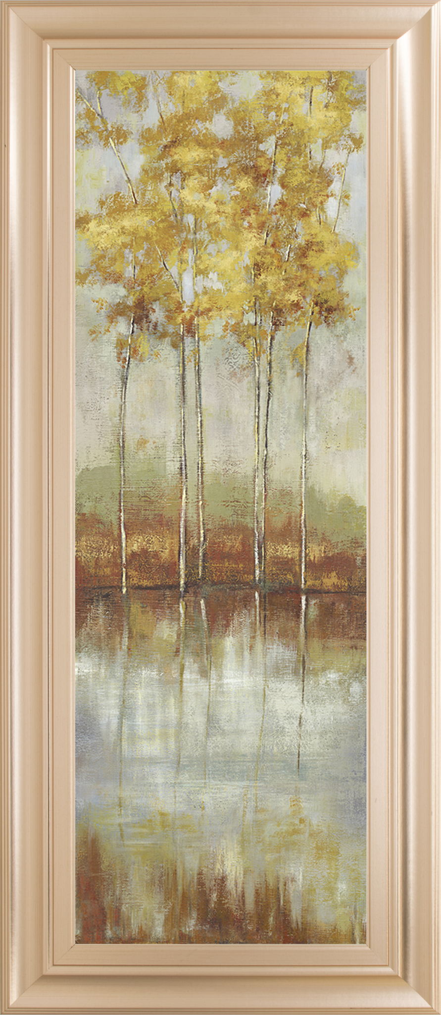 Reflections Il By Allison Pearce - Framed Print Wall Art - Yellow