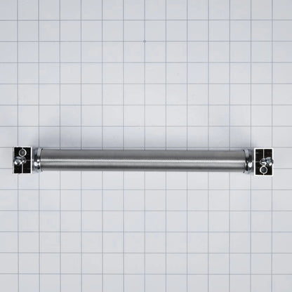 Panel-Ready Compactor Handle Kit, With Textured Straight Bar And Red Medallion Ends For Kitchenaid Model Ktts505Epa (Includes Hardware) - Stainless Steel