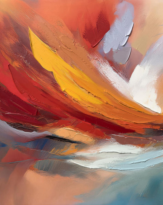 Colorful Abstract I - Hand-painted Wrapped Canvas