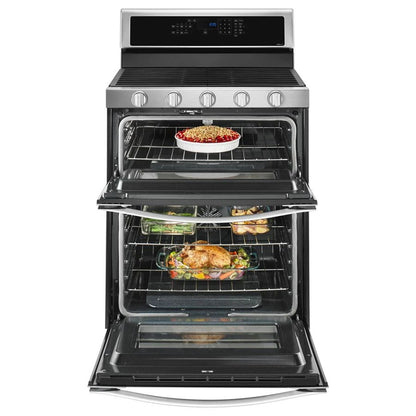 6.0 Cubic Feet Gas Double Oven Range With EZ-2-Lift Hinged Grates